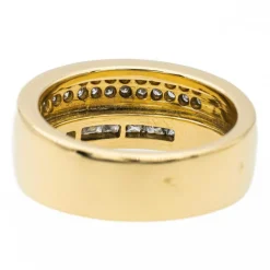 Bague Bandeau Or jaune Diamant