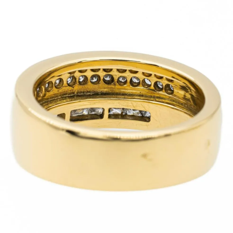 Bague Bandeau Or jaune Diamant
