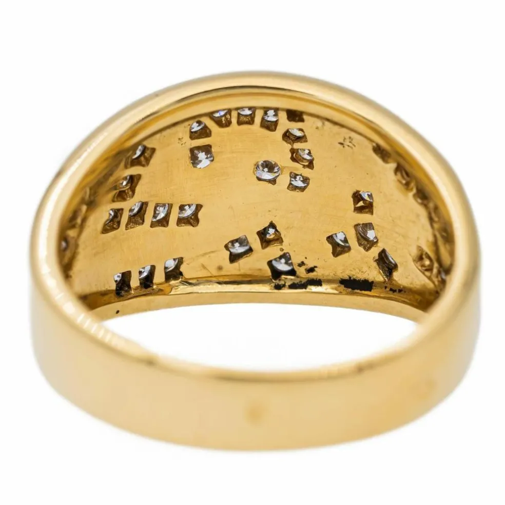 Bague Bandeau Or jaune Diamant