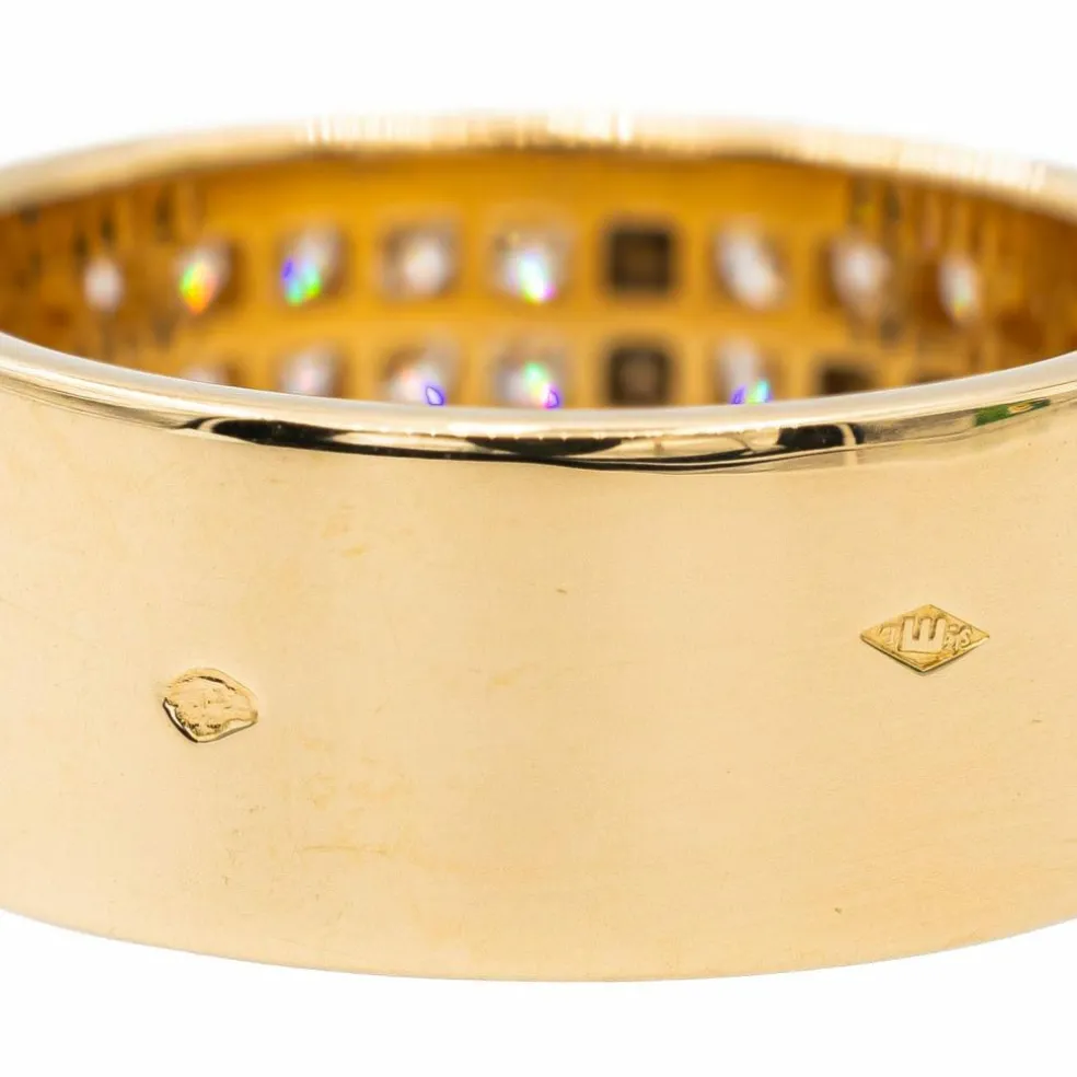 Bague Bandeau Or jaune Diamant
