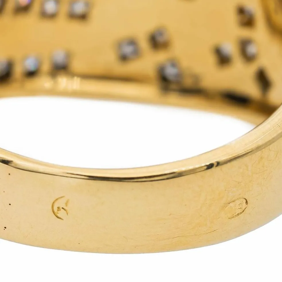 Bague Bandeau Or jaune Diamant