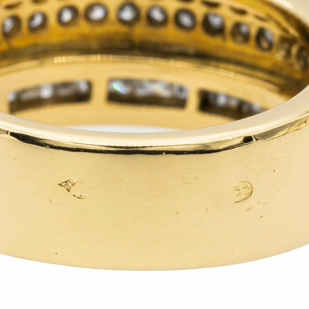Bague Bandeau Or jaune Diamant