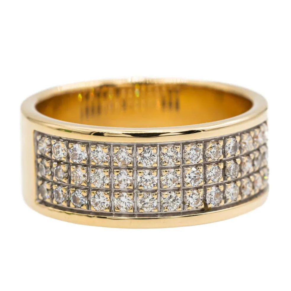 Bague Bandeau Or jaune Diamant