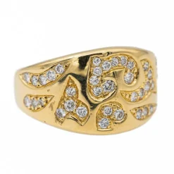 Bague Bandeau Or jaune Diamant