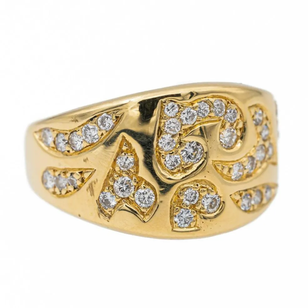 Bague Bandeau Or jaune Diamant