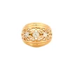 Bague Bandeau or Jaune et Diamants