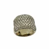 Bague Bandeau Or jaune Pavage Diamants