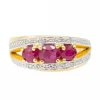 Bague Bandeau Or jaune Rubis