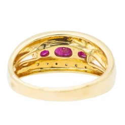Bague Bandeau Or jaune Rubis