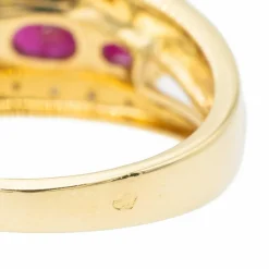 Bague Bandeau Or jaune Rubis