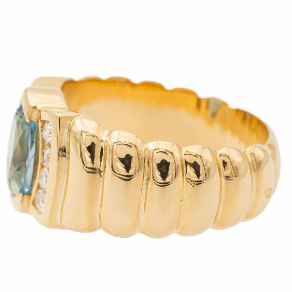 Bague Bandeau Or jaune Topaze