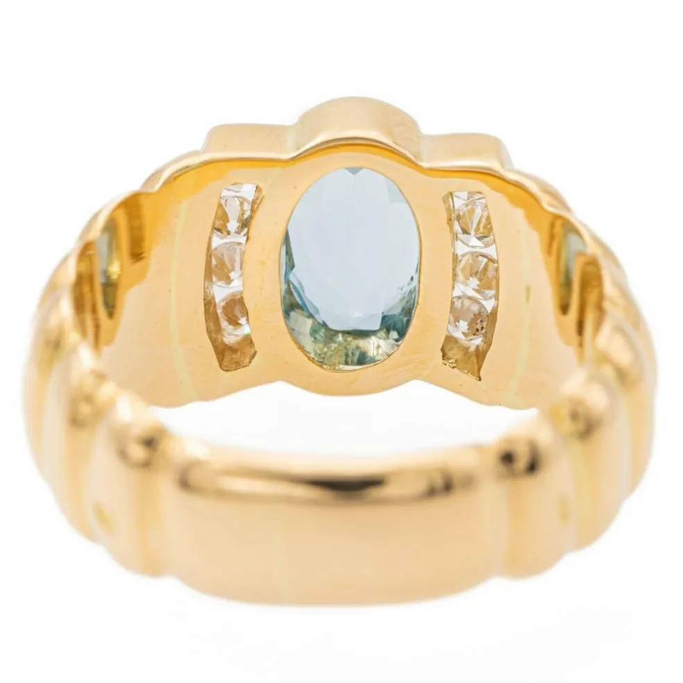 Bague Bandeau Or jaune Topaze