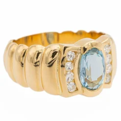 Bague Bandeau Or jaune Topaze