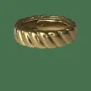 Bague Bandeau Or Jaune Tressé