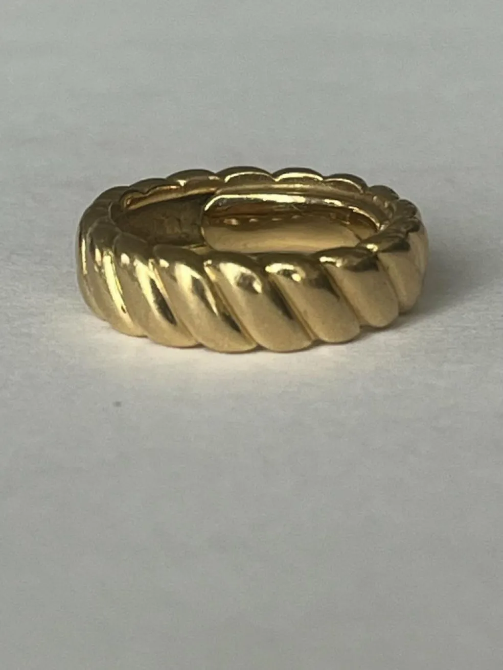 Bague Bandeau Or Jaune Tressé
