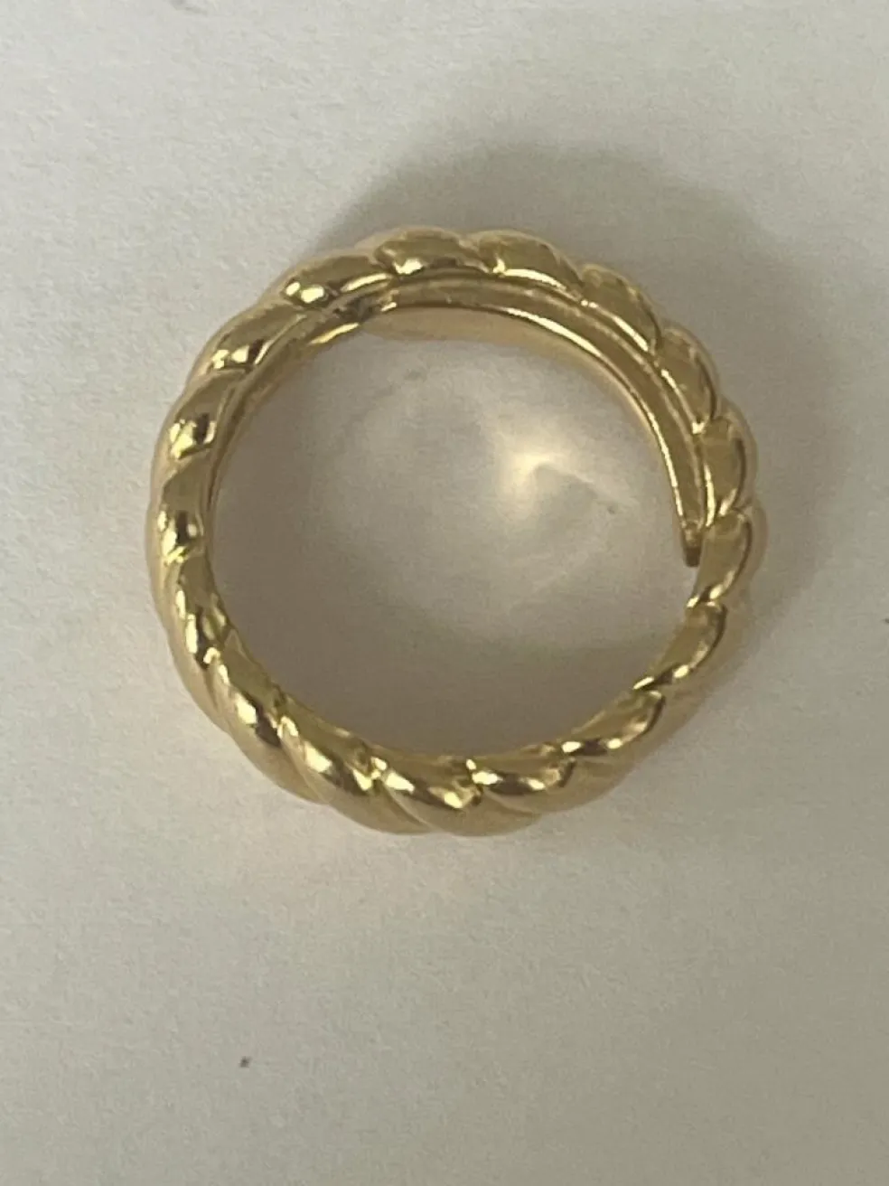 Bague Bandeau Or Jaune Tressé