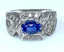Bague bandeau saphir Ceylan diamants