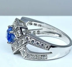 Bague bandeau saphir Ceylan diamants