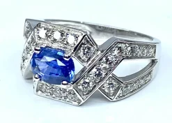 Bague bandeau saphir Ceylan diamants