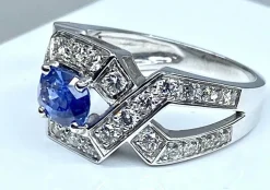 Bague bandeau saphir Ceylan diamants