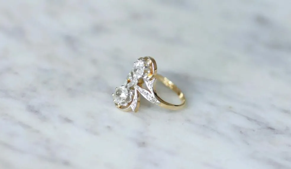 Bague Belle Epoque Toi et moi Diamants