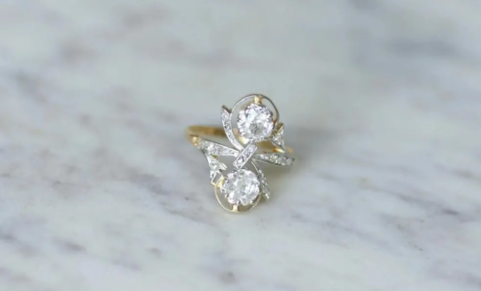 Bague Belle Epoque Toi et moi Diamants
