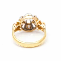 Bague Belle Époque Or jaune Platine Diamants
