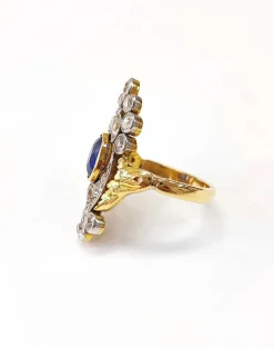 Bague BELLE ÉPOQUE saphir et diamants