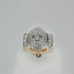 Bague bicolore Art Déco Diamants