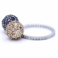 Bague bicolore avec diamants