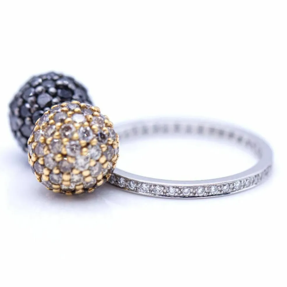 Bague bicolore avec diamants