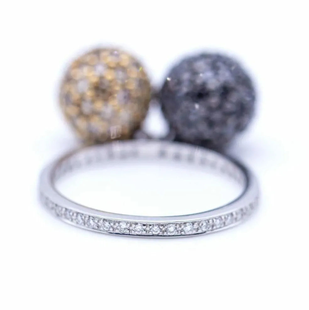 Bague bicolore avec diamants