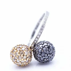 Bague bicolore avec diamants