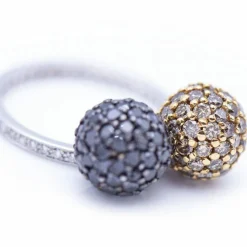 Bague bicolore avec diamants