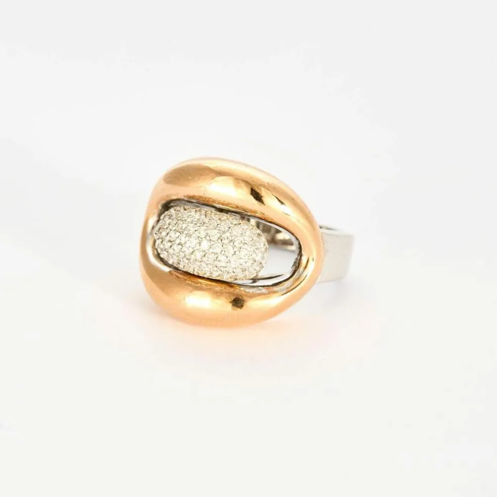 Bague bicolore diamants