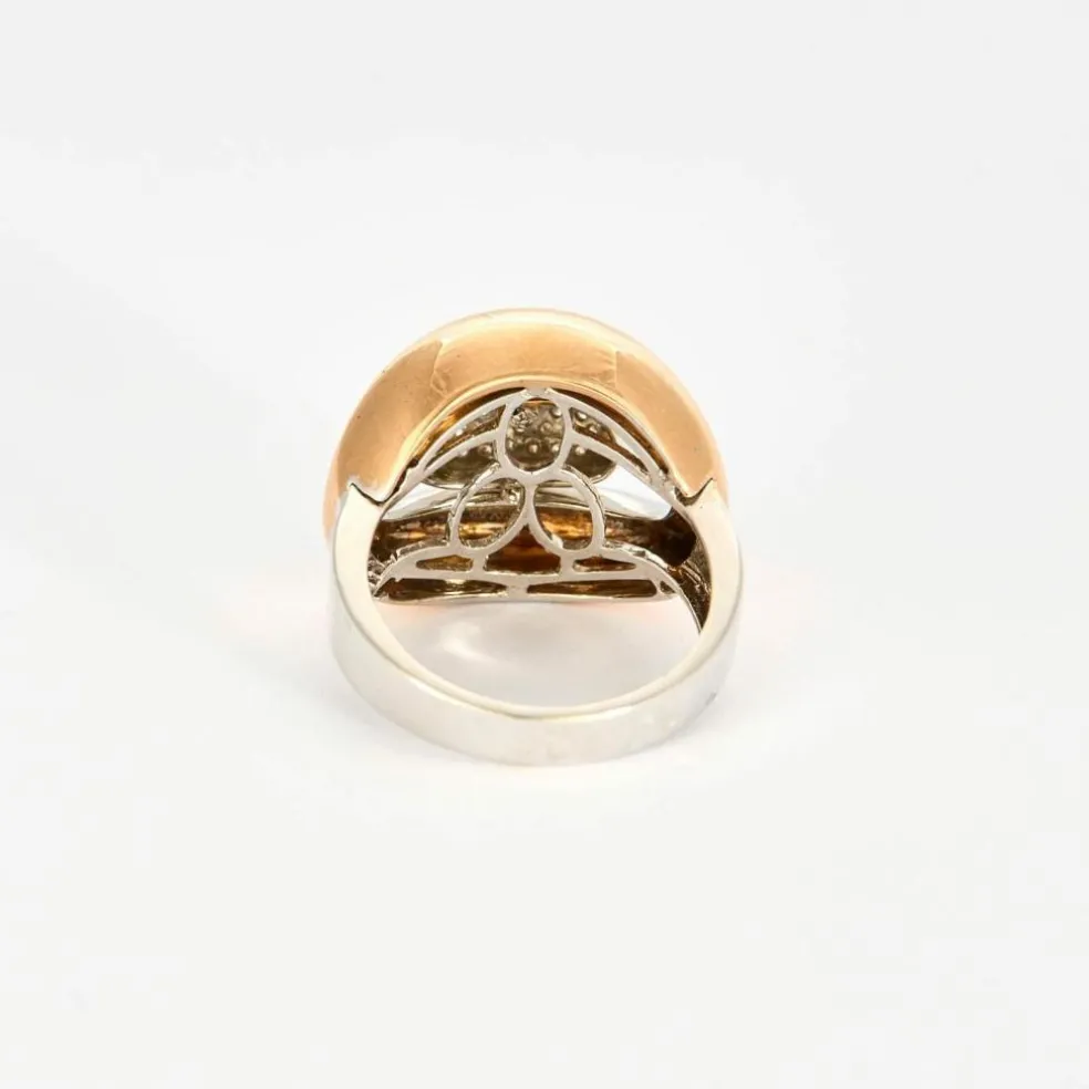 Bague bicolore diamants