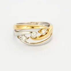 Bague bicolore diamants