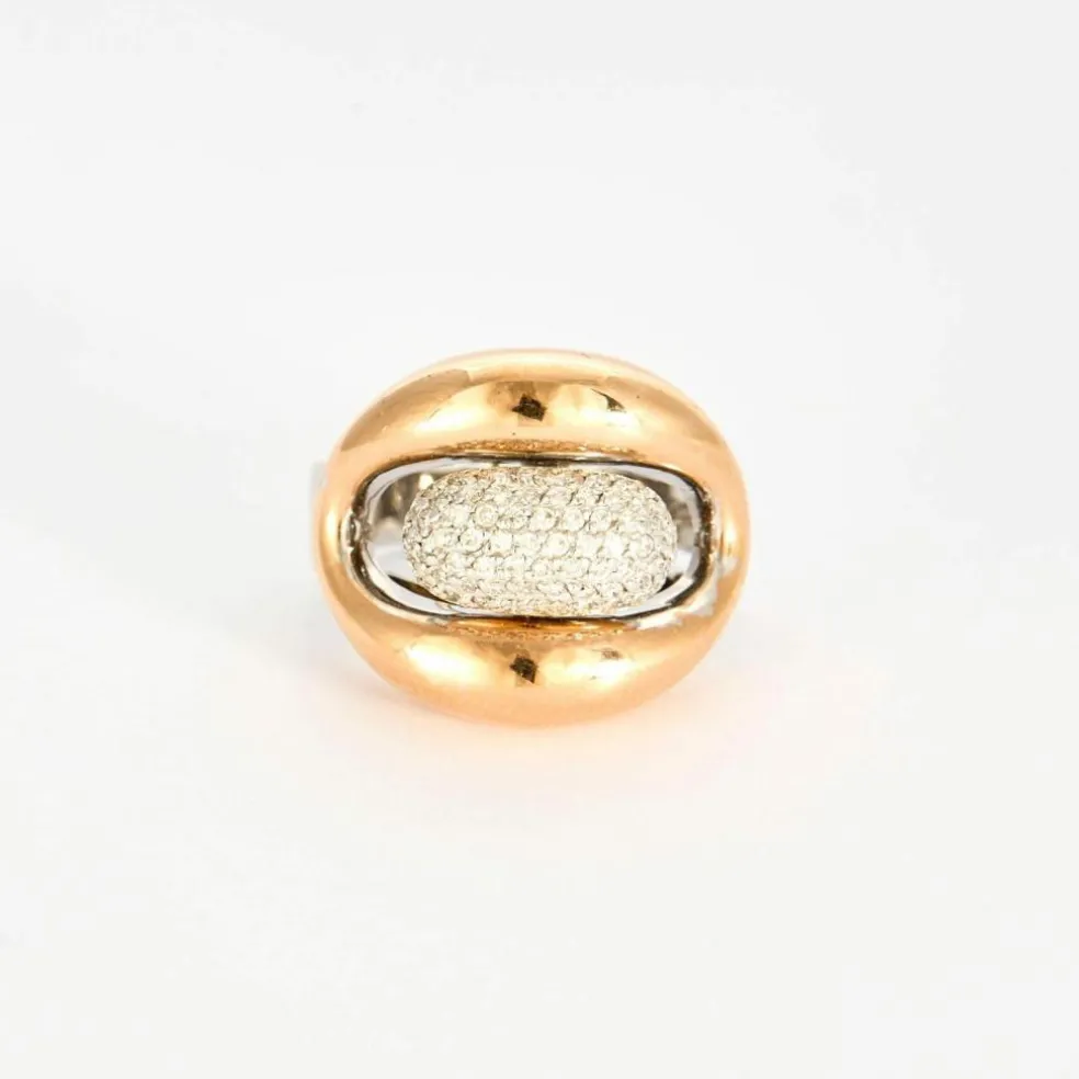 Bague bicolore diamants