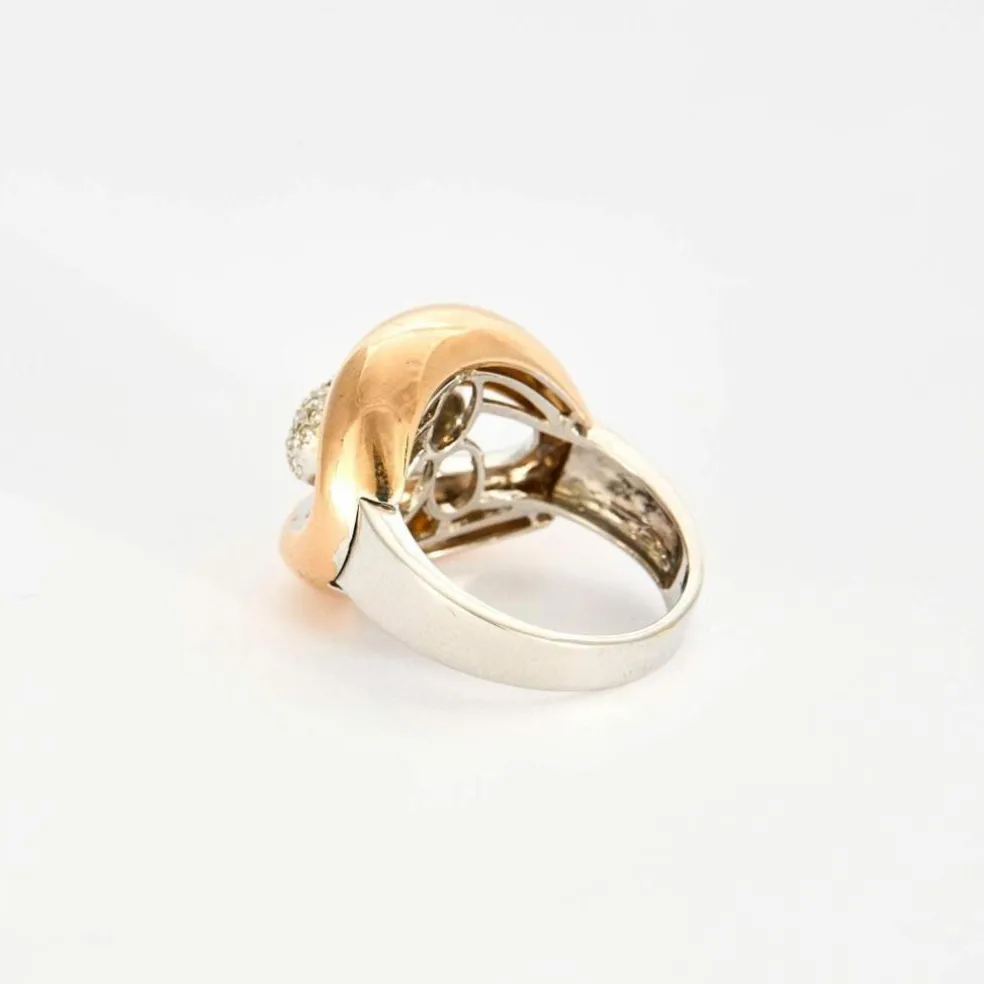 Bague bicolore diamants