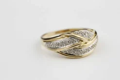 Bague bicolore diamants