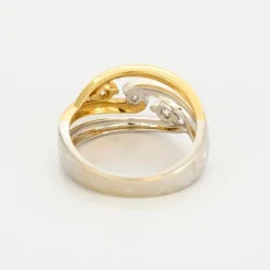 Bague bicolore diamants