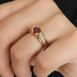 Bague Bicolore Rubis