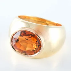 Bague bombée Citrine