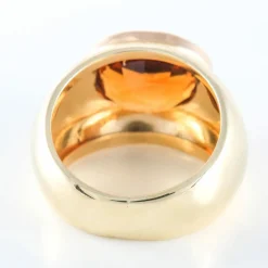 Bague bombée Citrine