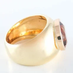 Bague bombée Citrine