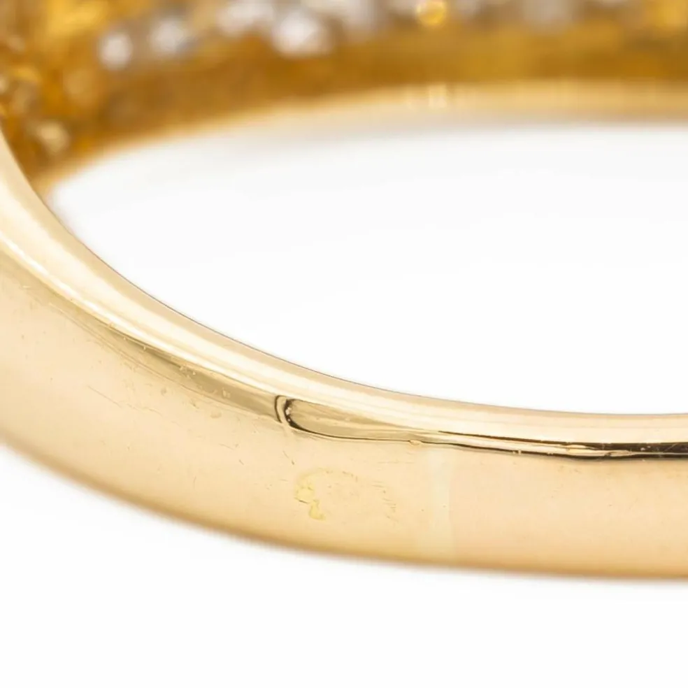Bague Bombée Or jaune Diamant