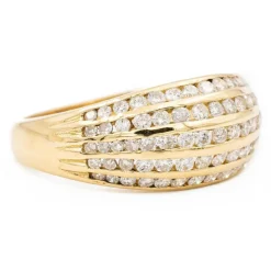 Bague Bombée Or jaune Diamant