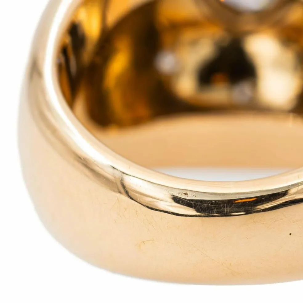 Bague Bombée Or rose Diamant
