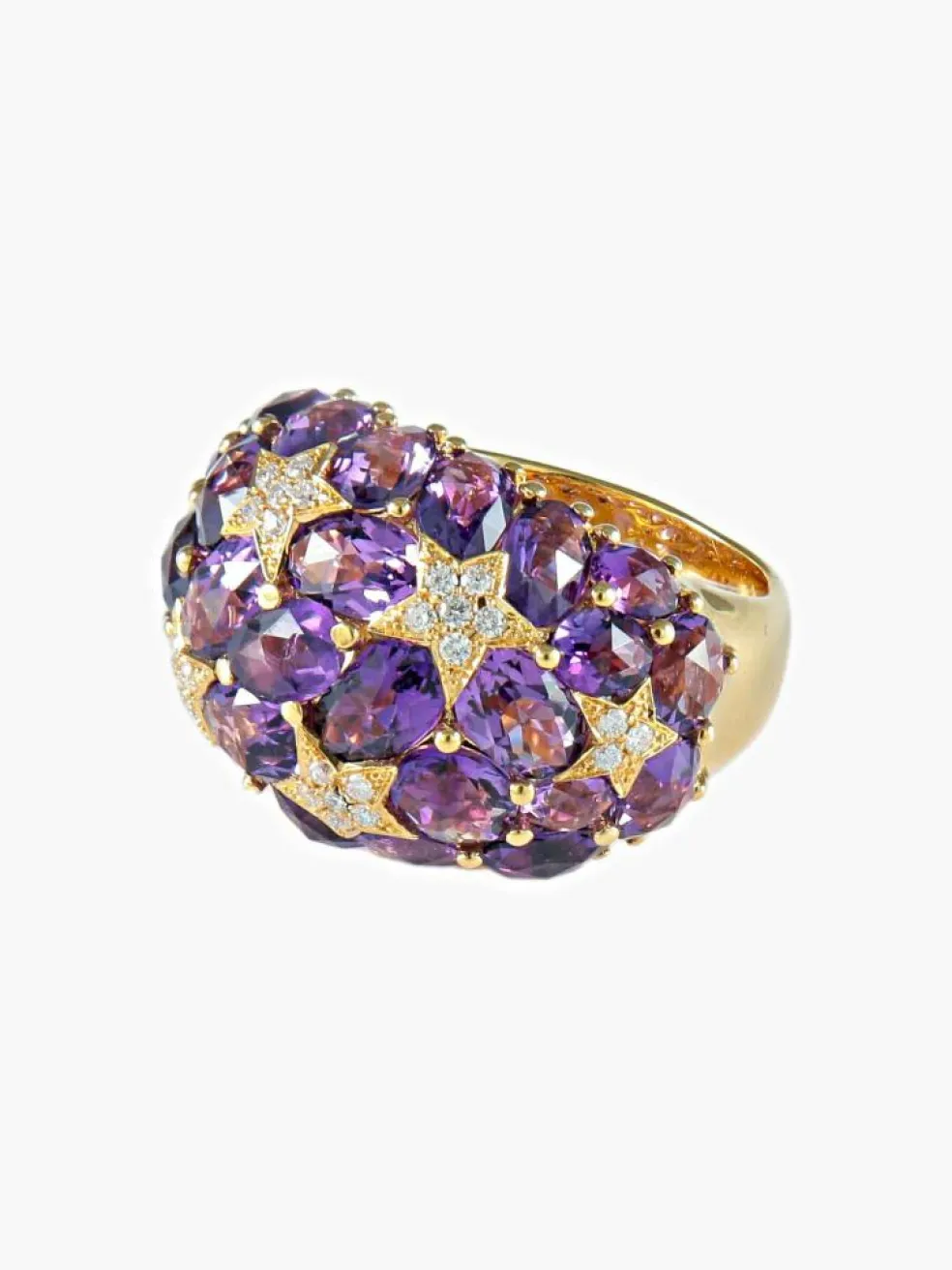 Bague Boule Améthystes