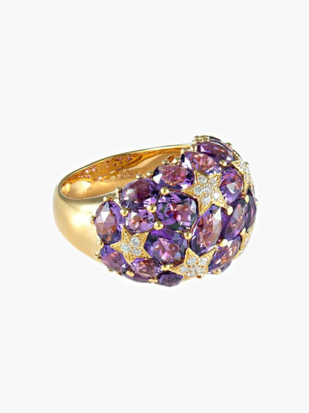 Bague Boule Améthystes